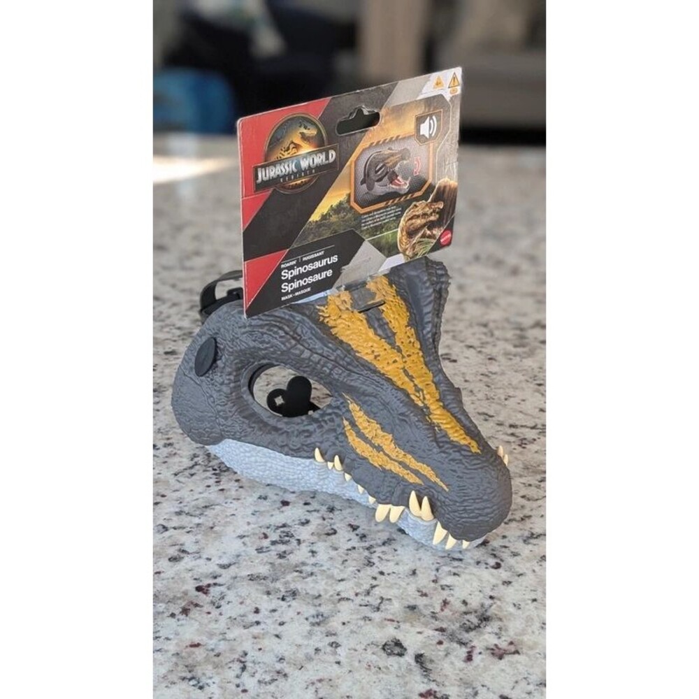 Jurassic World Rebirth Spinosaurus Roarin Mask Dinosaur Costume New